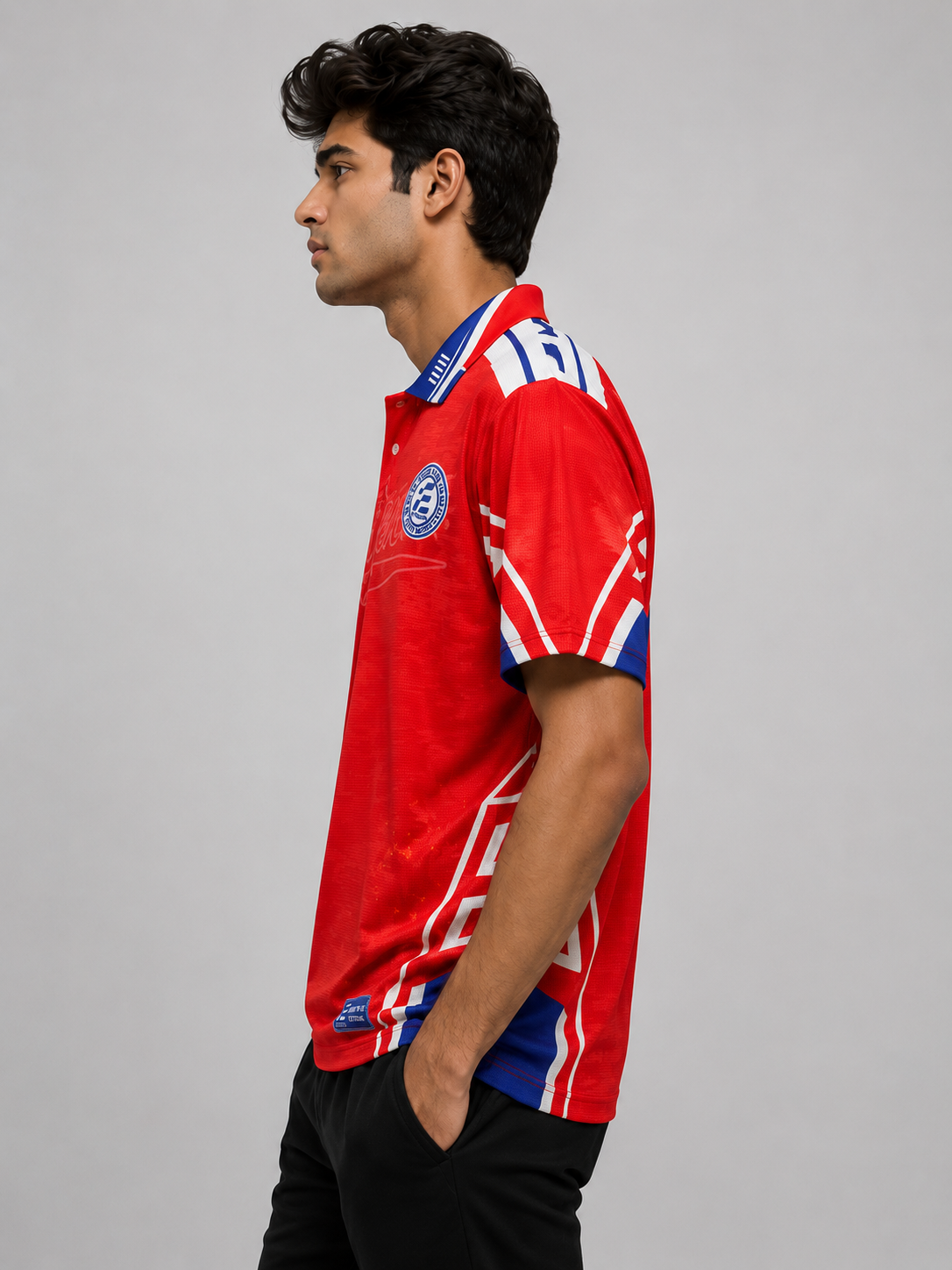 Men's Retro Cricket Polo T-Shirt