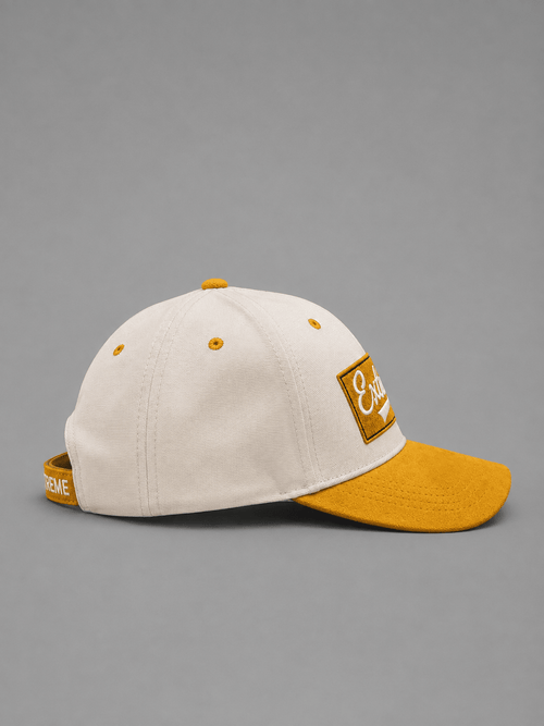 Men's Extreme Patch Baseball Cap – Cream & Mustard - Extreme Sports