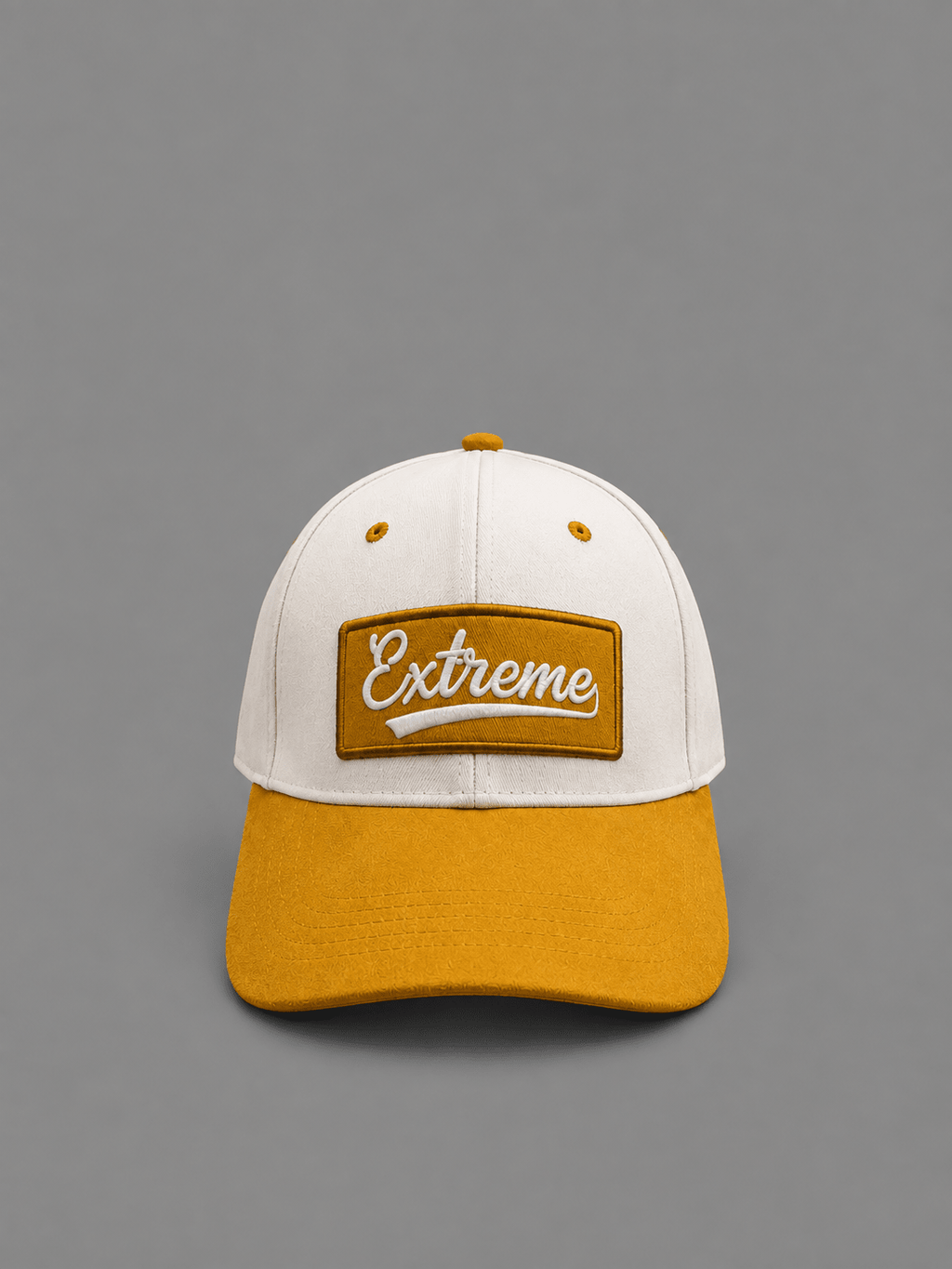 Men's Extreme Patch Baseball Cap – Cream & Mustard - Extreme Sports