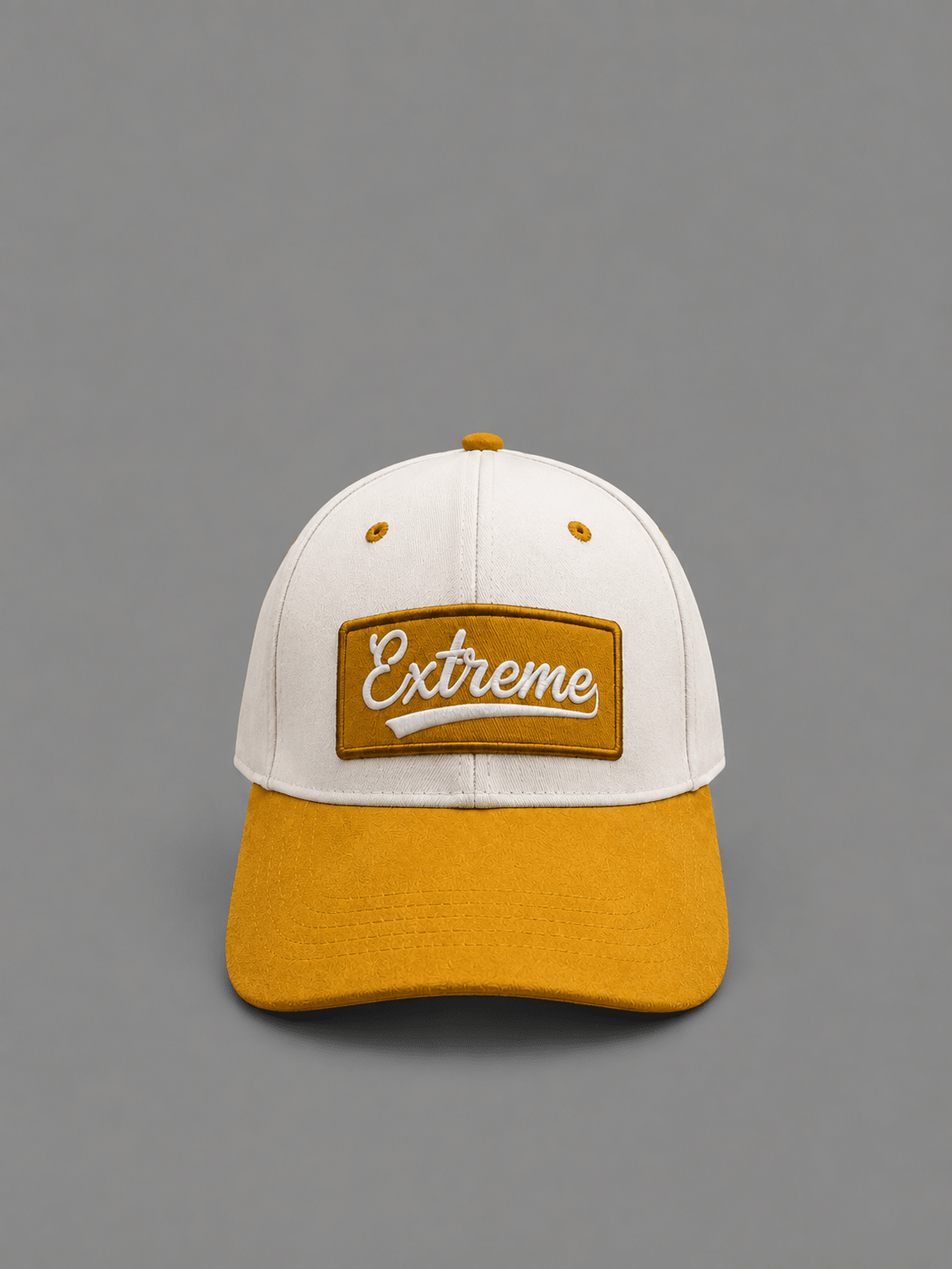 Men's Extreme Patch Baseball Cap – Cream & Mustard - Extreme Sports