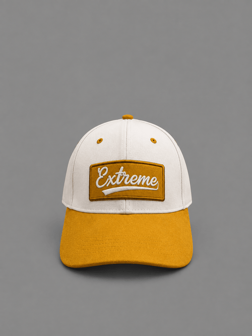 Men's Extreme Patch Baseball Cap – Cream & Mustard - Extreme Sports
