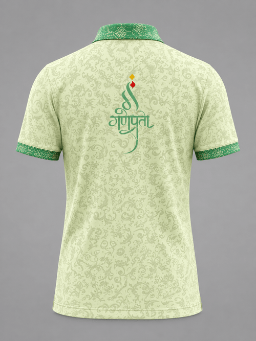 Men's Ganpati Bappa Festive Jersey – Green Edition - Extreme Sports