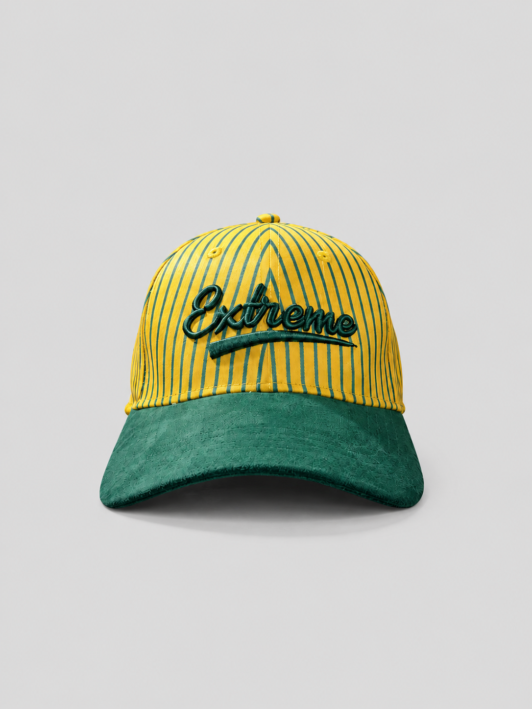 Men's Extreme Striped Baseball Cap – Yellow & Green